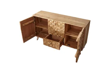 Sideboard Wohnling Rewa Solitt Trä 160 cm med Kubisk Front 2 Dörrar 3 Lådor Lantligt - Förvaring - Förvaringsmöbler - Sideboard & skänk