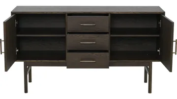Sideboard Porsvik - Brunlackad ekfaner - Förvaring - Förvaringsmöbler - Sideboard & skänk