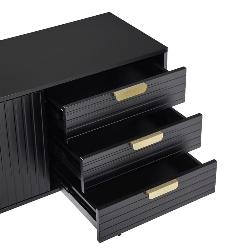 Sideboard Pixar svart 150x40x80 cm - Svart - Förvaring - Förvaringsmöbler - Sideboard & skänk