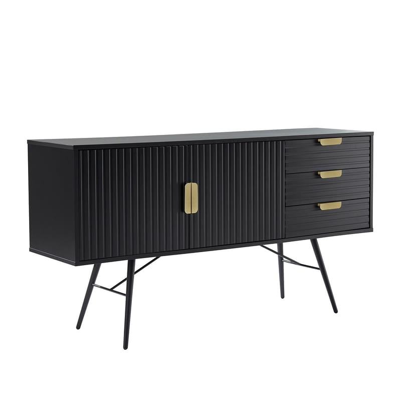 Sideboard Pixar svart 150x40x80 cm, Svart