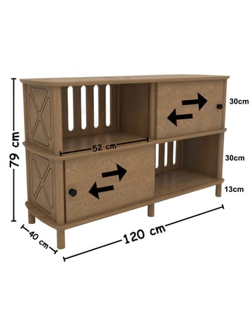 Sivora Konsolbord 120 cm - Ek - Förvaring - Förvaringsmöbler - Sideboard & skänk