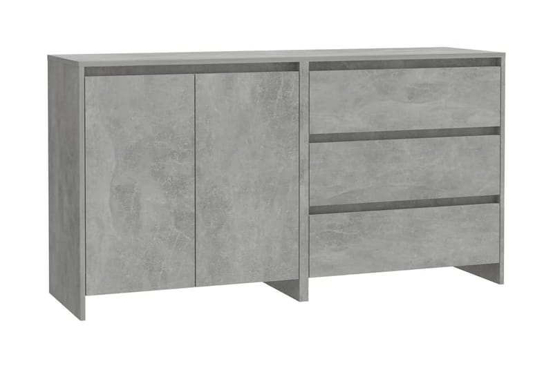 Skänk 2 delar betonggrå konstruerat trä - Betonggrå - Förvaring - Förvaringsmöbler - Sideboard & skänk