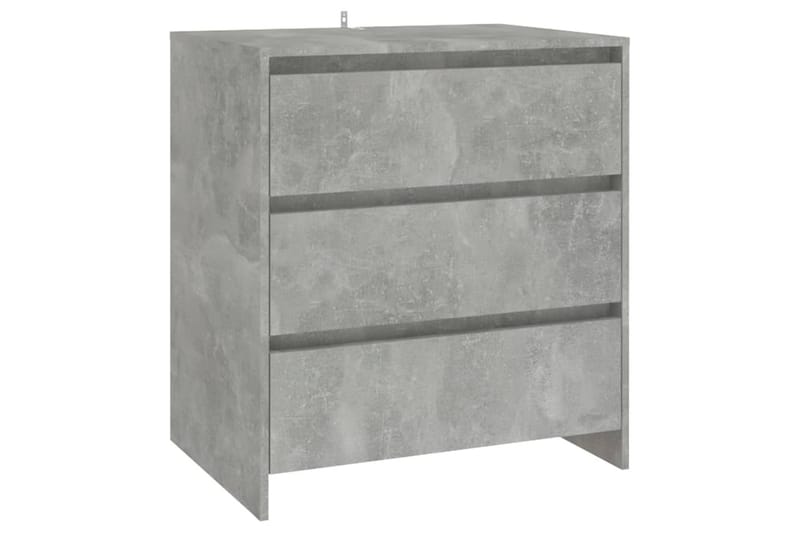 Skänk 3 delar betonggrå konstruerat trä - Betonggrå - Förvaring - Förvaringsmöbler - Sideboard & skänk