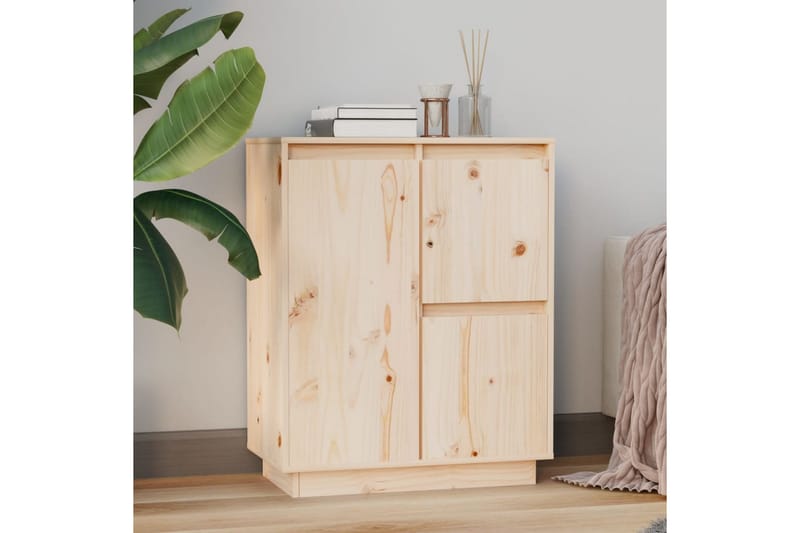 Skänk 60x34x75 cm massiv furu - Brun - Förvaring - Förvaringsmöbler - Sideboard & skänk