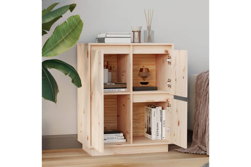 Skänk 60x34x75 cm massiv furu - Brun - Förvaring - Förvaringsmöbler - Sideboard & skänk