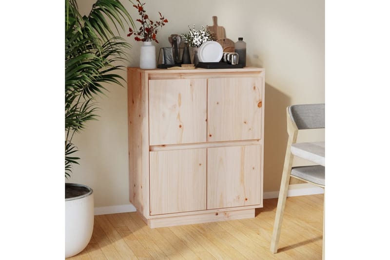 Skänk 60x34x75 cm massiv furu - Brun - Sideboard & skänk