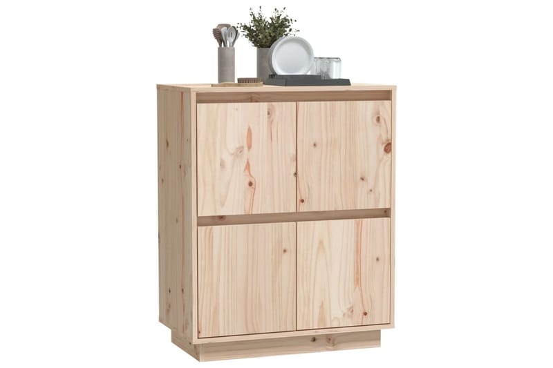 Skänk 60x34x75 cm massiv furu - Brun - Förvaring - Förvaringsmöbler - Sideboard & skänk