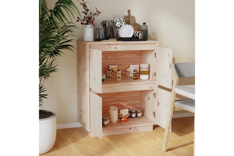 Skänk 60x34x75 cm massiv furu - Brun - Förvaring - Förvaringsmöbler - Sideboard & skänk