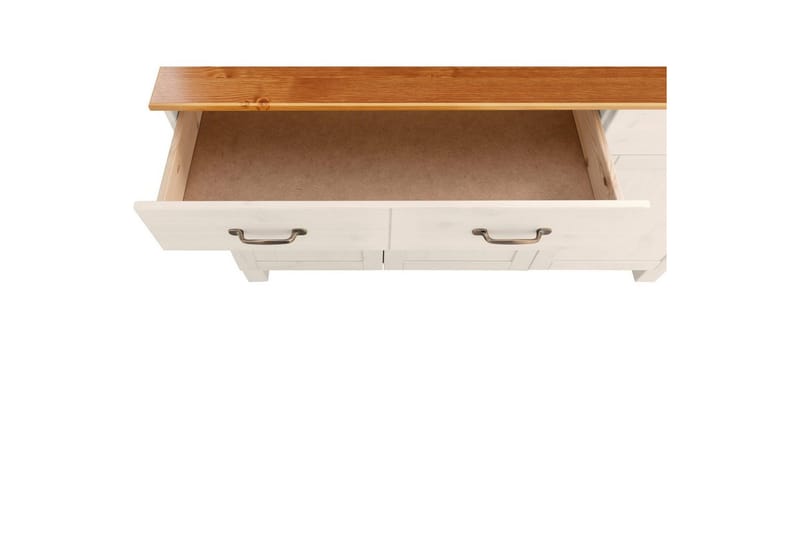Skänk Alby 125x38x85 cm, Vit/Honung - 125x38x85 cm, Vit/Honung - Förvaring - Förvaringsmöbler - Sideboard & skänk