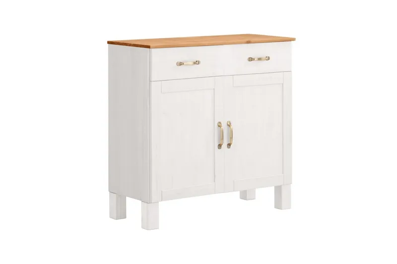 Skänk Alby 85x38x85 cm, Vit/Honung, 85x38x85 cm, Vit/Honung