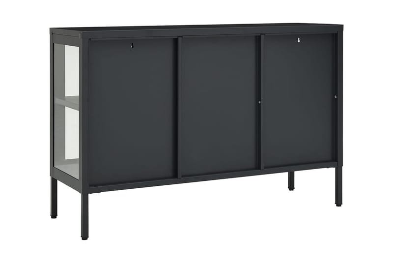 Skänk antracit 105x35x70 cm stål och glas - Antracit - Förvaring - Förvaringsmöbler - Sideboard & skänk