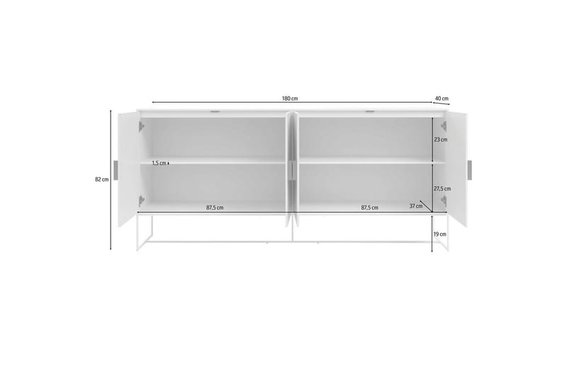 Skänk Asia Vit - Vit - Förvaring - Förvaringsmöbler - Sideboard & skänk
