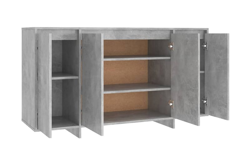 Skänk betonggrå 135x41x75 cm spånskiva - Betonggrå - Förvaring - Förvaringsmöbler - Sideboard & skänk