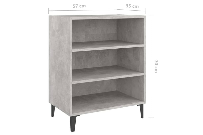 Skänk betonggrå 57x35x70 cm spånskiva - Grå - Förvaring - Förvaringsmöbler - Sideboard & skänk
