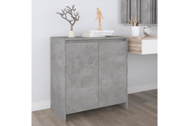 Skänk betonggrå 70x40x73,5 cm spånskiva - Grå - Förvaring - Förvaringsmöbler - Sideboard & skänk