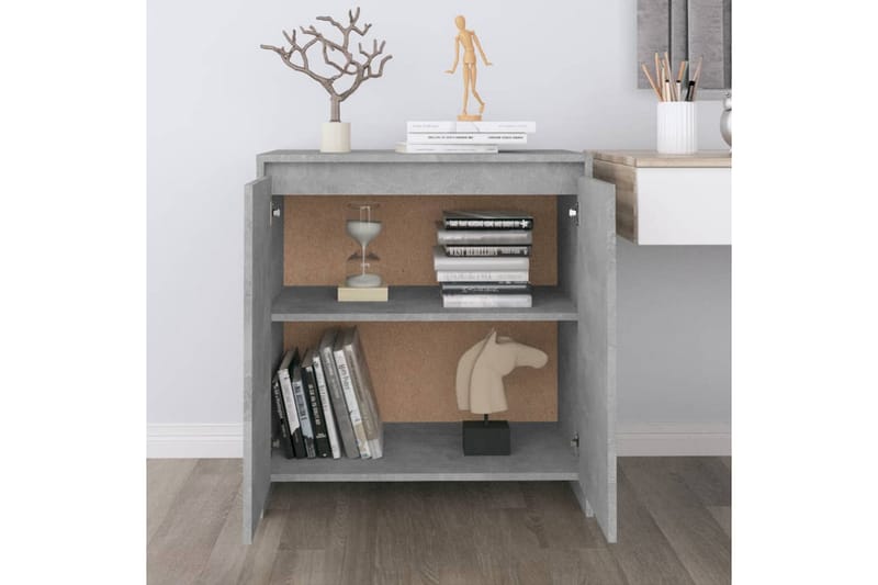 Skänk betonggrå 70x40x73,5 cm spånskiva - Grå - Förvaring - Förvaringsmöbler - Sideboard & skänk