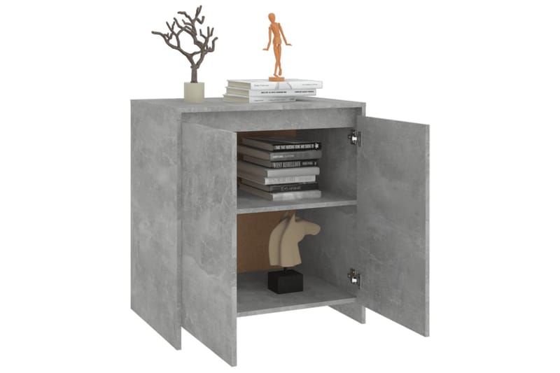 Skänk betonggrå 70x40x73,5 cm spånskiva - Grå - Förvaring - Förvaringsmöbler - Sideboard & skänk