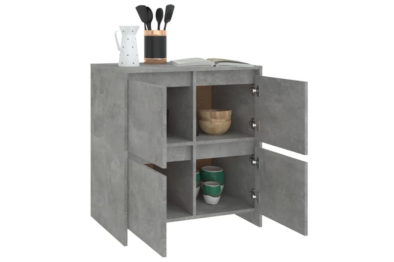 Skänk betonggrå 70x41x75 cm spånskiva - Betonggrå - Förvaring - Förvaringsmöbler - Sideboard & skänk