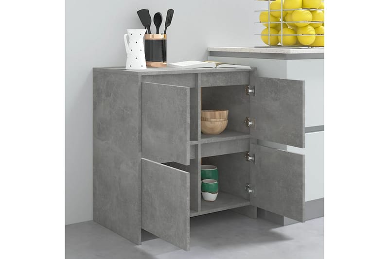 Skänk betonggrå 70x41x75 cm spånskiva - Betonggrå - Förvaring - Förvaringsmöbler - Sideboard & skänk