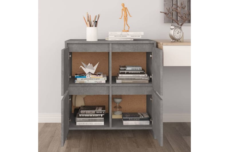 Skänk betonggrå 70x41x75 cm spånskiva - Betonggrå - Förvaring - Förvaringsmöbler - Sideboard & skänk