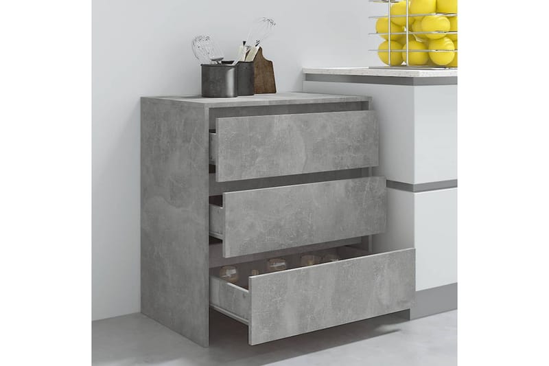 Skänk betonggrå 70x41x75 cm spånskiva - Betonggrå - Förvaring - Förvaringsmöbler - Sideboard & skänk