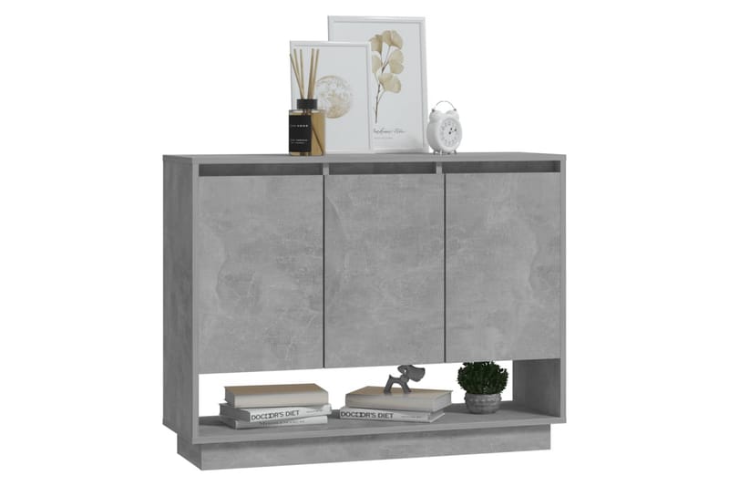 Skänk betonggrå 97x31x75 cm spånskiva - Betonggrå - Förvaring - Förvaringsmöbler - Sideboard & skänk