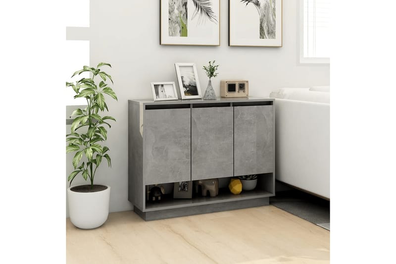 Skänk betonggrå 97x31x75 cm spånskiva - Betonggrå - Förvaring - Förvaringsmöbler - Sideboard & skänk