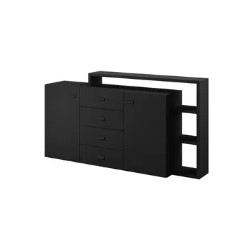Skänk Bota 2 dörrar med 4 lådor - Svart supermatt - Förvaring - Förvaringsmöbler - Sideboard & skänk