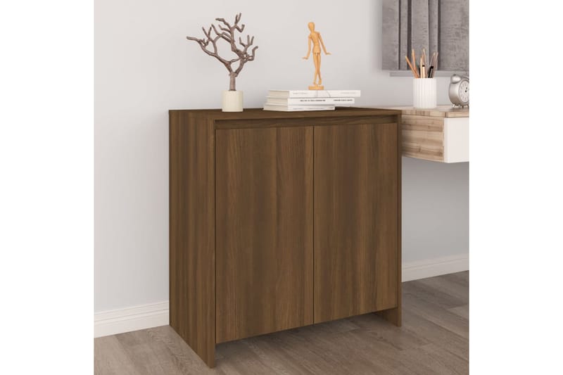 Skänk brun ek 70x40x73,5 cm spånskiva - Brun - Sideboard & skänk