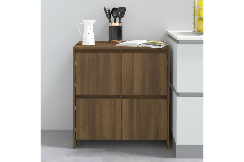 Skänk brun ek 70x41x75 cm spånskiva - Brun - Förvaring - Förvaringsmöbler - Sideboard & skänk