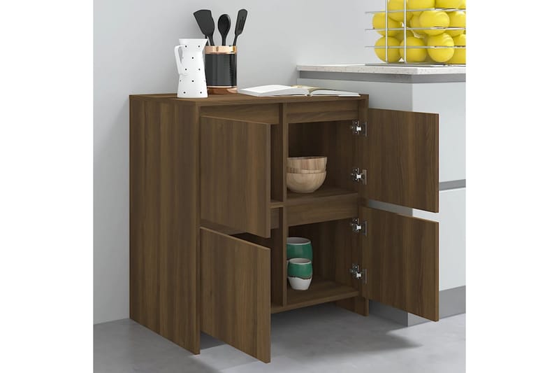 Skänk brun ek 70x41x75 cm spånskiva - Brun - Förvaring - Förvaringsmöbler - Sideboard & skänk