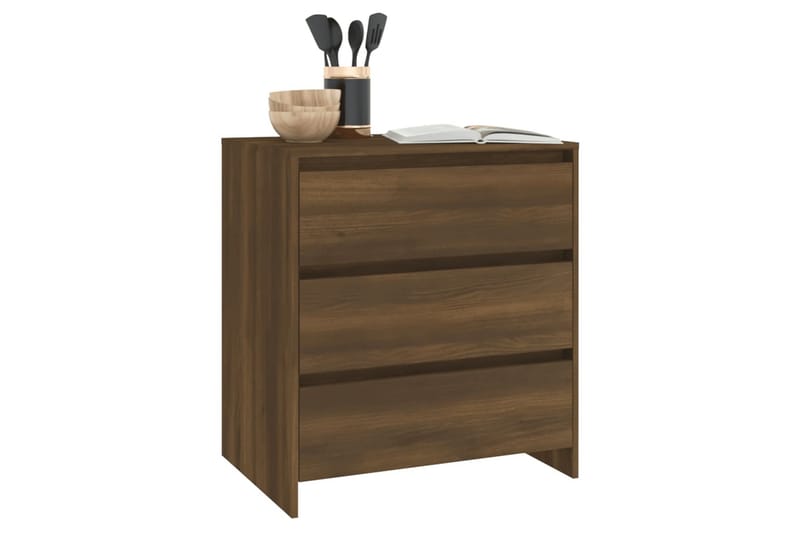 Skänk brun ek 70x41x75 cm spånskiva - Brun - Förvaring - Förvaringsmöbler - Sideboard & skänk