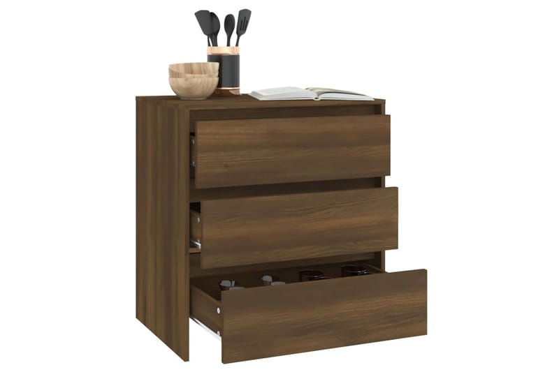 Skänk brun ek 70x41x75 cm spånskiva - Brun - Förvaring - Förvaringsmöbler - Sideboard & skänk