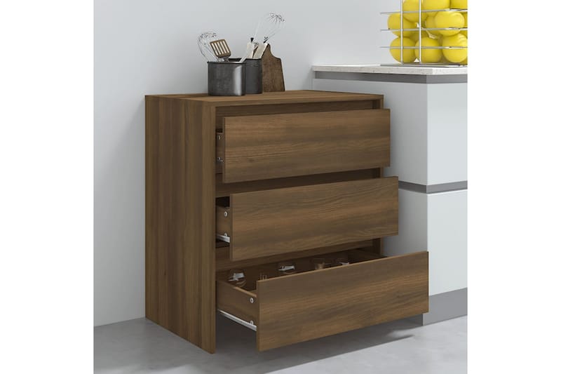 Skänk brun ek 70x41x75 cm spånskiva - Brun - Förvaring - Förvaringsmöbler - Sideboard & skänk