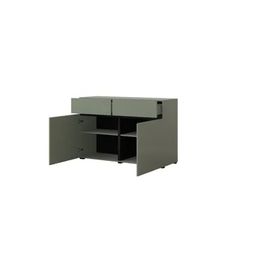 Skänk Cross 2 dörrar med 2 lådor - Grön - Svart - Förvaring - Förvaringsmöbler - Sideboard & skänk