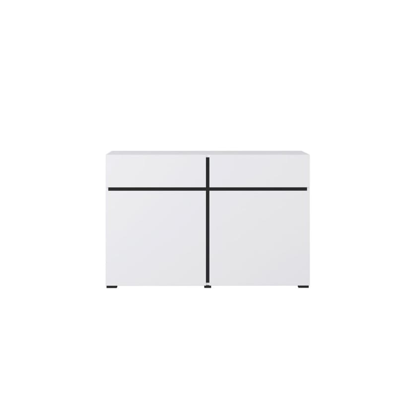 Skänk Cross 2 dörrar med 2 lådor - Vit - Svart - Förvaring - Förvaringsmöbler - Sideboard & skänk