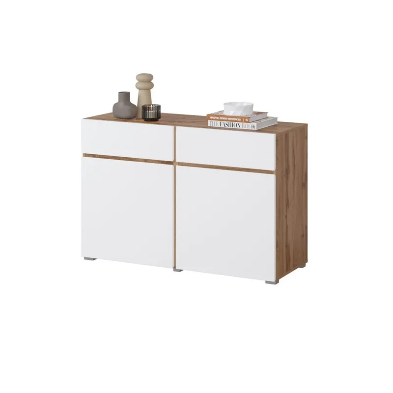 Skänk Cross 2 dörrar med 2 lådor - Vit - Förvaring - Förvaringsmöbler - Sideboard & skänk