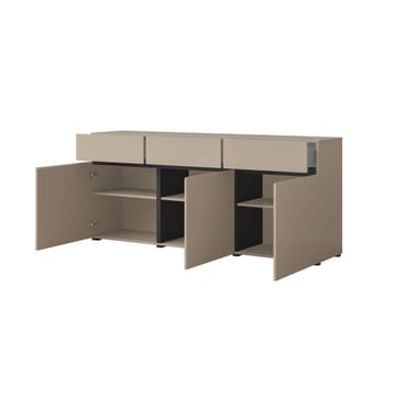 Skänk Cross 3 dörrar med 3 lådor - Congo - Svart - Förvaring - Förvaringsmöbler - Sideboard & skänk