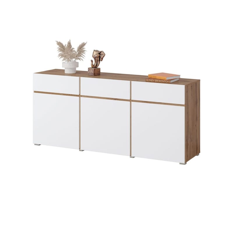 Skänk Cross 3 dörrar med 3 lådor - Vit - Förvaring - Förvaringsmöbler - Sideboard & skänk