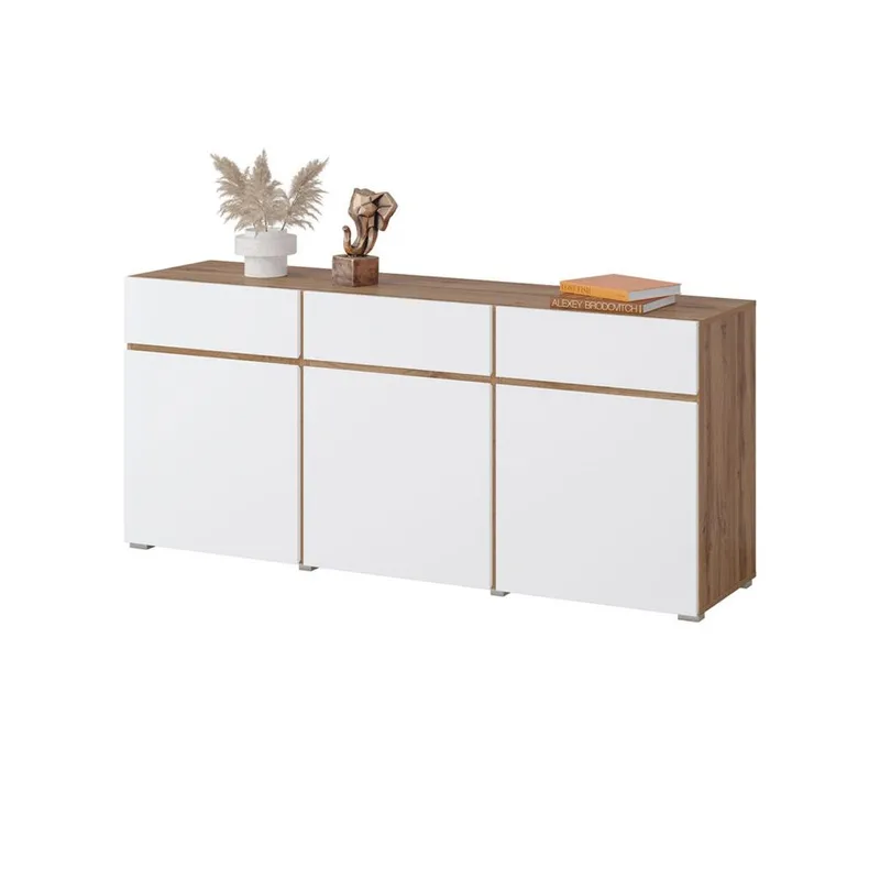 Skänk Cross 3 dörrar med 3 lådor - Vit - Förvaring - Förvaringsmöbler - Sideboard & skänk