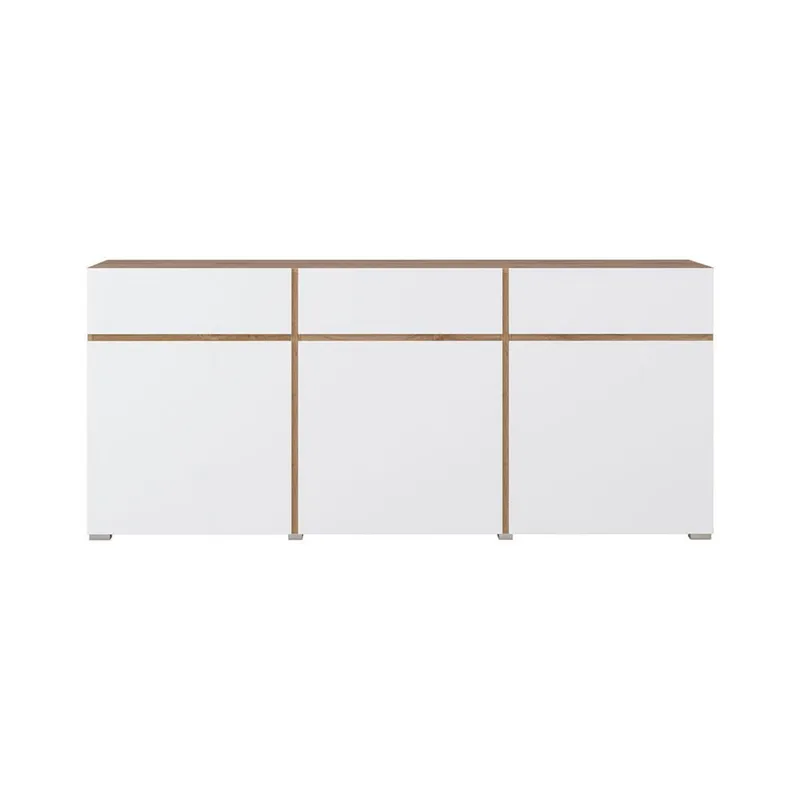 Skänk Cross 3 dörrar med 3 lådor - Vit - Förvaring - Förvaringsmöbler - Sideboard & skänk