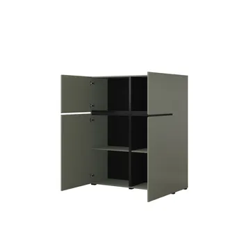 Skänk Cross 4 dörrar - Grön - Svart - Förvaring - Förvaringsmöbler - Sideboard & skänk