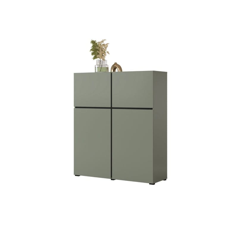 Skänk Cross 4 dörrar - Grön - Svart - Förvaring - Förvaringsmöbler - Sideboard & skänk