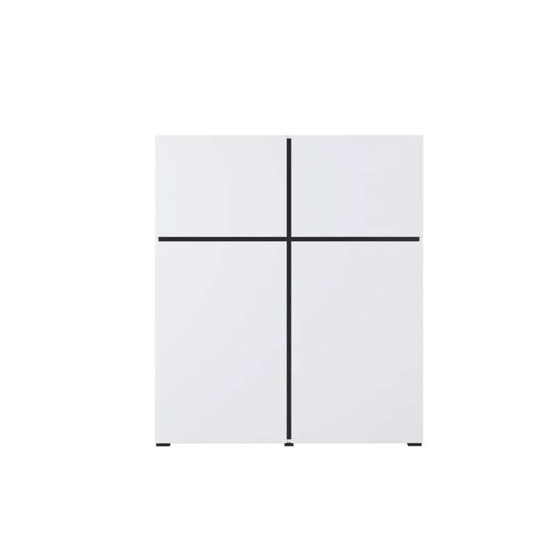 Skänk Cross 4 dörrar - Vit - Svart - Förvaring - Förvaringsmöbler - Sideboard & skänk