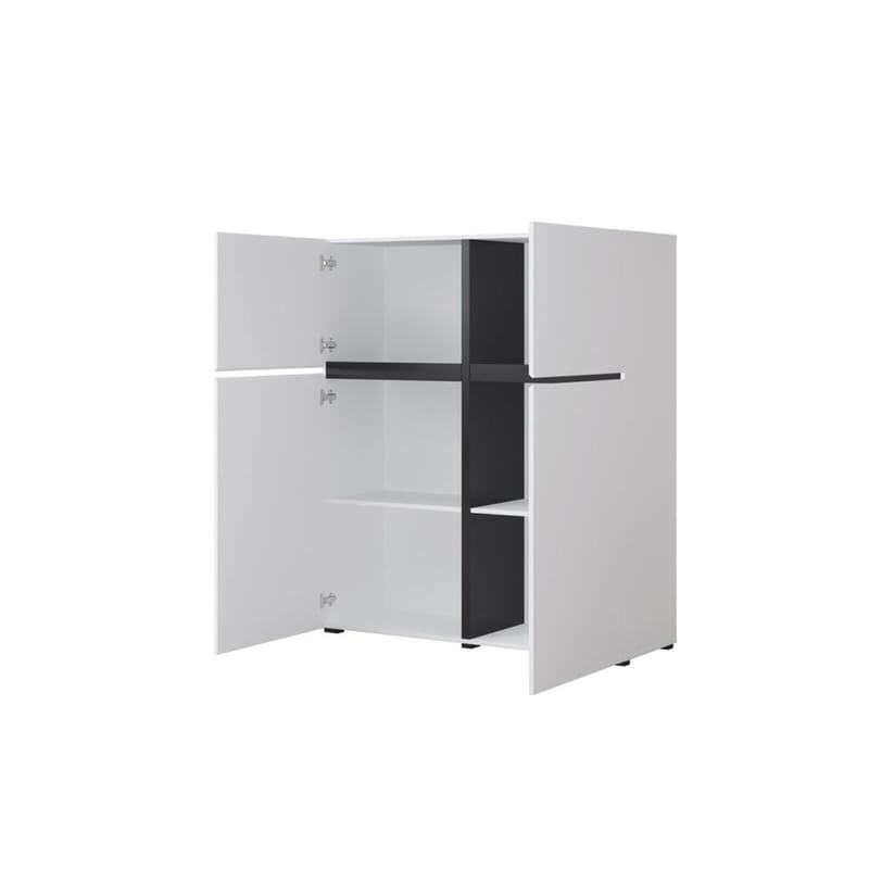 Skänk Cross 4 dörrar - Vit - Svart - Förvaring - Förvaringsmöbler - Sideboard & skänk