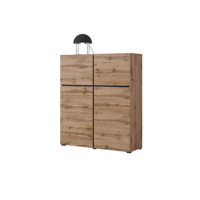 Skänk Cross 4 dörrar - Wotan Ek - Svart - Förvaring - Förvaringsmöbler - Sideboard & skänk