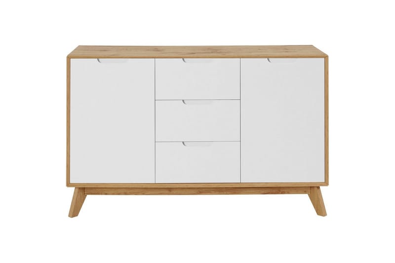 Skänk Ezra 120x40x75 cm, Wotan-ek/Vit - 120x40x75 cm, Wotan-ek/Vit - Förvaring - Förvaringsmöbler - Sideboard & skänk