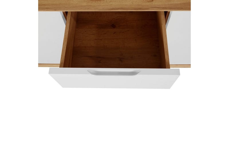Skänk Ezra 120x40x75 cm, Wotan-ek/Vit - 120x40x75 cm, Wotan-ek/Vit - Förvaring - Förvaringsmöbler - Sideboard & skänk