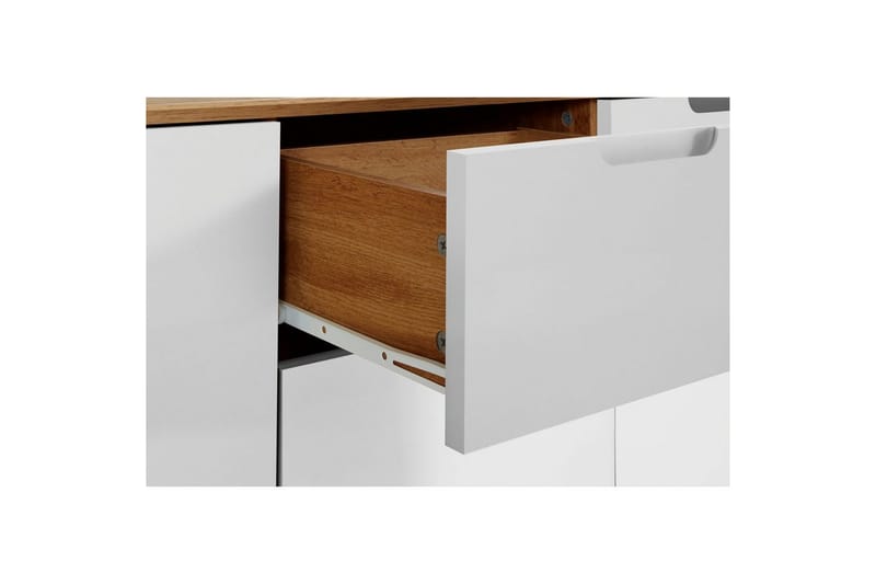 Skänk Ezra 120x40x75 cm, Wotan-ek/Vit - 120x40x75 cm, Wotan-ek/Vit - Förvaring - Förvaringsmöbler - Sideboard & skänk