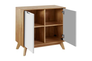 Skänk Ezra 80x40x75 cm, Wotan-ek/Vit - 80x40x75 cm, Wotan-ek/Vit - Förvaring - Förvaringsmöbler - Sideboard & skänk